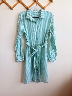 J.Crew Stripe Shirt Tie Dress